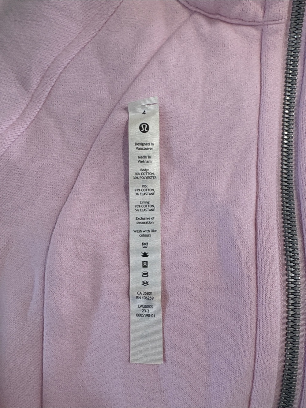 Lululemon Scuba Full-Zip Cropped Hoodie In Meadowsweet Pink - Picture 2 of 6
